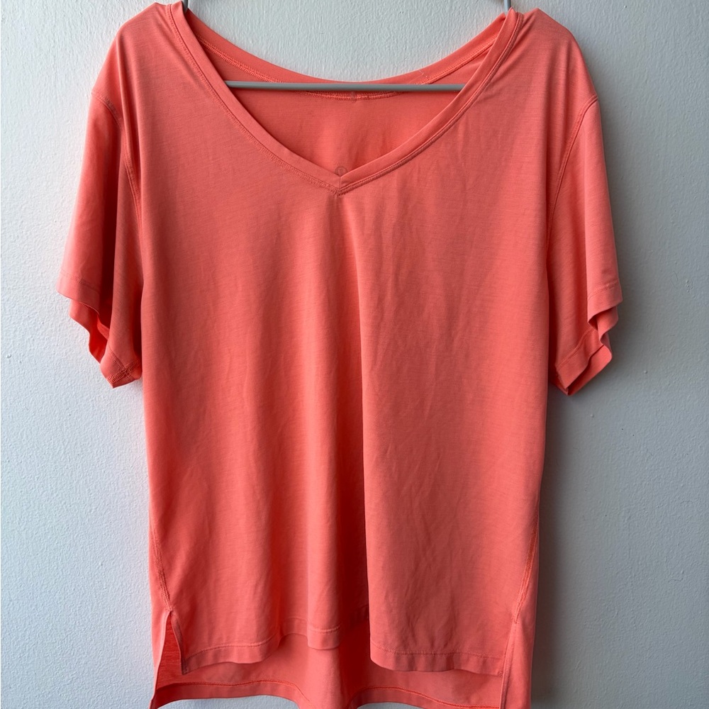 Lululemon Athletica Coral Short Sleeve Top